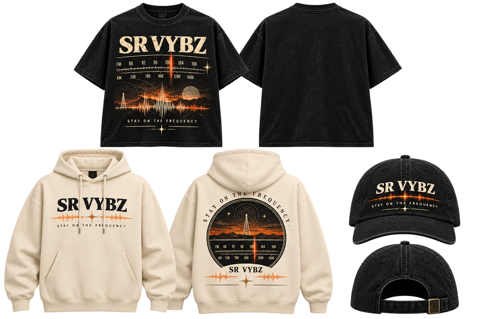 Radio Frequency SR VYBZ merchandise concept